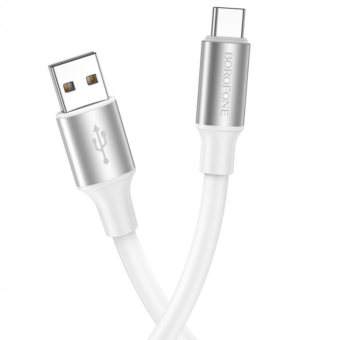 

Кабель USB-USB Type-C, 3A, 1 м, белый, Borofone BX82 (6974443386233), BX82