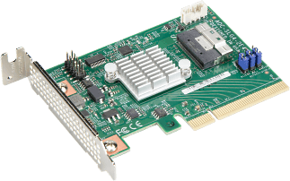 

Адаптер HBA Supermicro AOC-SLG4-2E4T, NVMe, 2-port (SlimSAS), PCI-Ex8, SGL (AOC-SLG4-2E4T-O), AOC-SLG4-2E4T