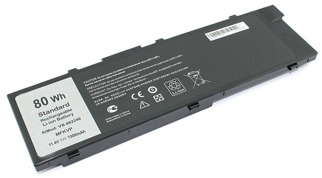 

Аккумуляторная батарея для Dell, 11.4 В, 7 А·ч, 80Wh, черный, OEM (MFKVP-OEM), 0