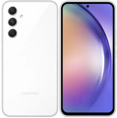 

Смартфон Samsung Galaxy A54 5G, 6.4" 1080x2340 Super AMOLED, Samsung Exynos 1380, 6Gb RAM, 128Gb, 3G/4G/5G, NFC, Wi-Fi, BT, 3xCam, 2-Sim, 5000 мА⋅ч, USB Type-C, Android 13, белый (SM-A546EZWACAU), Galaxy A54 5G