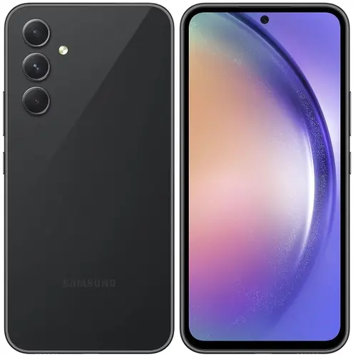 

Смартфон Samsung Galaxy A54 5G, 6.4" 2340x1080 Super AMOLED, Samsung Exynos 1380, 6Gb RAM, 128Gb, 3G/4G/5G, NFC, Wi-Fi, BT, 3xCam, 2-Sim, 5000 мА⋅ч, USB Type-C, Android 13, серый (SM-A546EZKACAU), Galaxy A54 5G