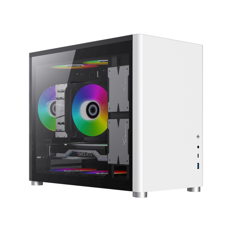 Корпус GameMax Spark, mATX, Midi-Tower, USB 3.2, USB Type-C, белый, без БП (Spark White)