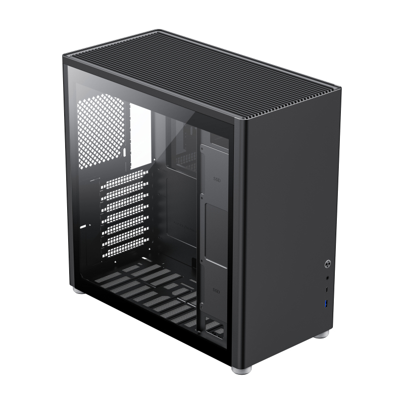 Корпус GameMax Spark Pro, ATX, Midi-Tower, USB 3.0, USB Type-C, черный, без БП (Spark Pro Black)