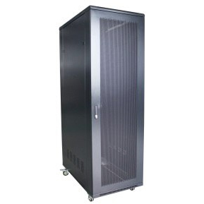 

Шкаф телекоммуникационный напольный 47U 800x1000 мм, перфорация/металл, черный, разборный, Wize Pro W47U10080R-M (W47U10080R-M), W47U10080R-M