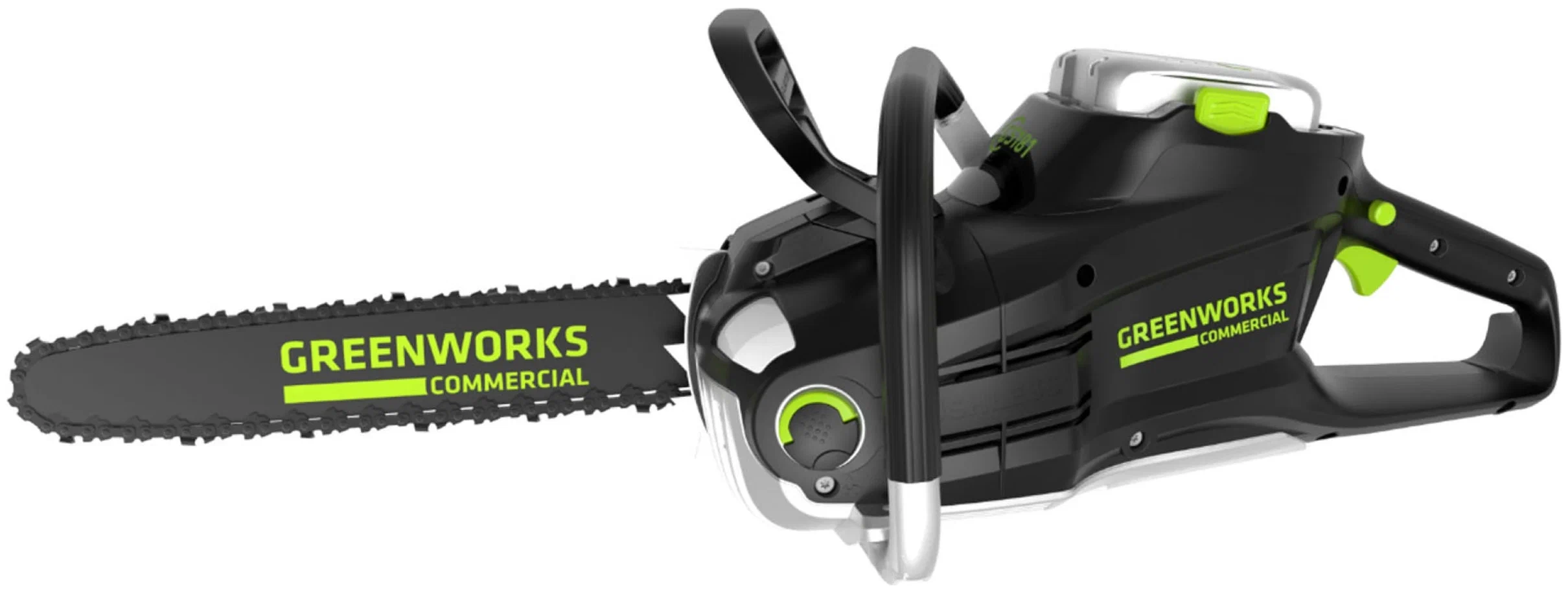 

Пила цепная Greenworks GC82CS25, 3.4 кВт, бесщеточный, шина 46 см, шаг 3/8 дюйма, аккумуляторная, 82 В, Li-Ion, 5.8 кг, без АКБ и ЗУ (2007507), GC82CS25