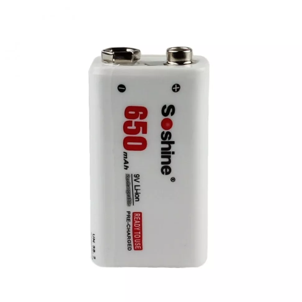 

Аккумулятор Soshine 6LR61, крона, 9V 650 мА·ч, 1 шт. (6LR61), 6LR61