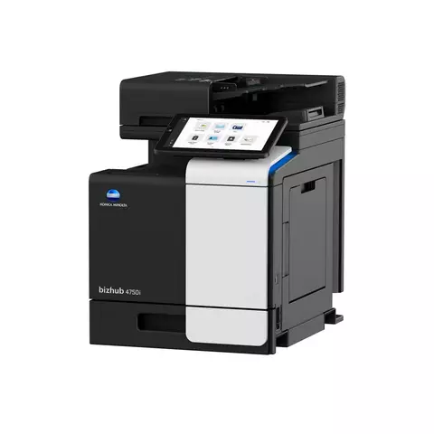 МФУ лазерный Konica Minolta bizhub 4750i, A4, ч/б, 47стр/мин (A4 ч/б), 1200x1200 dpi, дуплекс, ДАПД-80 листов, сетевой, USB, белый/черный, требуется запуск через АСЦ (ACT8021), цвет белый/черный - фото 1