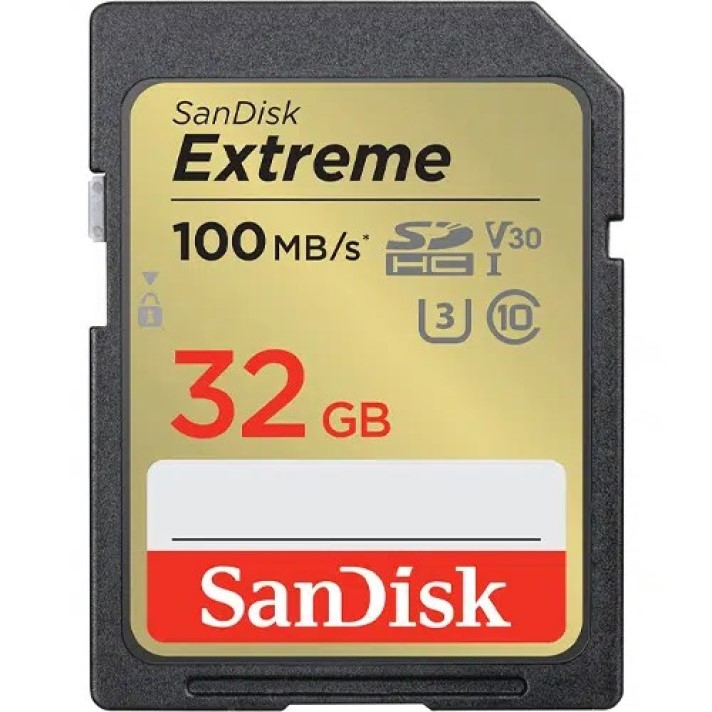

Карта памяти 32Gb SDHC Sandisk Extreme Class 10 UHS-I U3 V30 (SDSDXVT-032G-GNCIN)