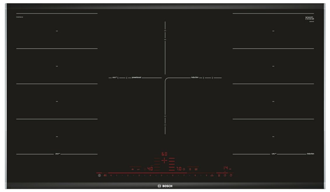 

Индукционная варочная панель Bosch PKM975DK1D 5 конфорок, черный (PKM975DK1D), Черная, PKM975DK1D