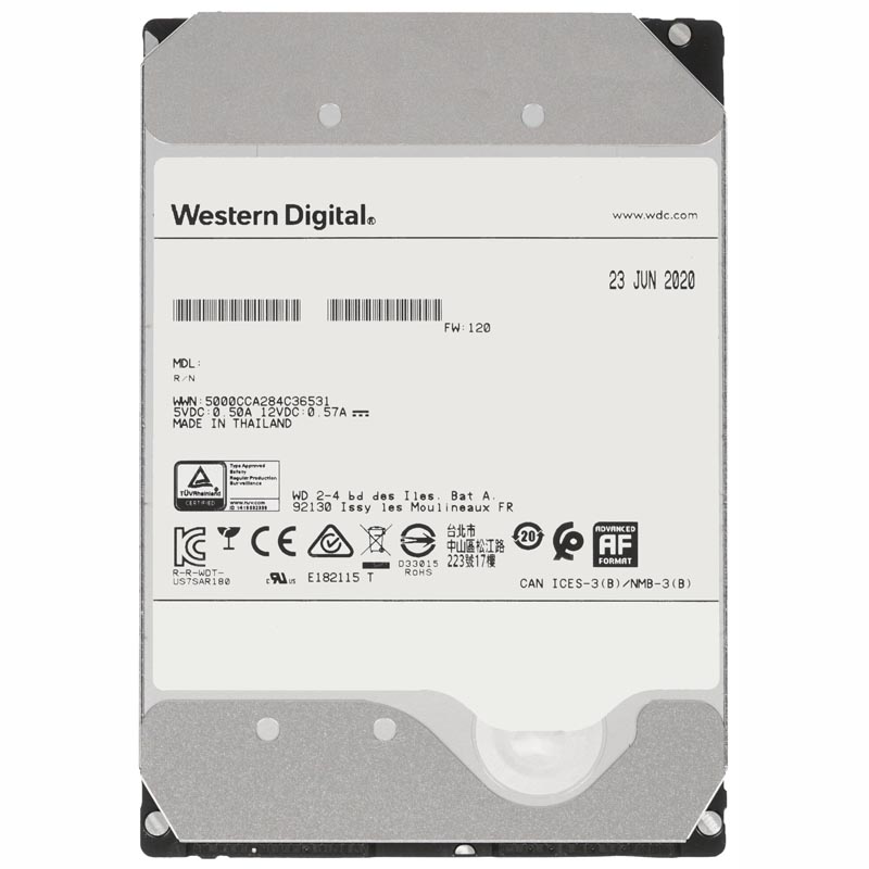 

Жесткий диск (HDD) Western Digital 10Tb Enterprise, 3.5", 7.2K, SAS 12Gb/s (HELH72S3T10-00301)