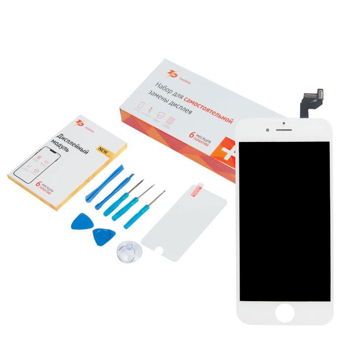 

Дисплей ZeepDeep для iPhone 6S, экран белый, защитное стекло, набор инструментов, пошаговая инструкция (650658)