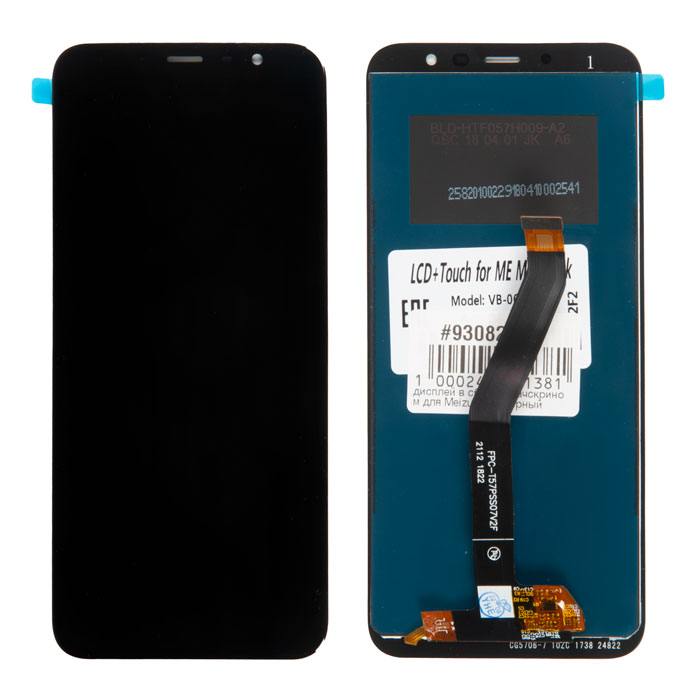 

Дисплей в сборе с тачскрином для Meizu M6T, черный (930823)