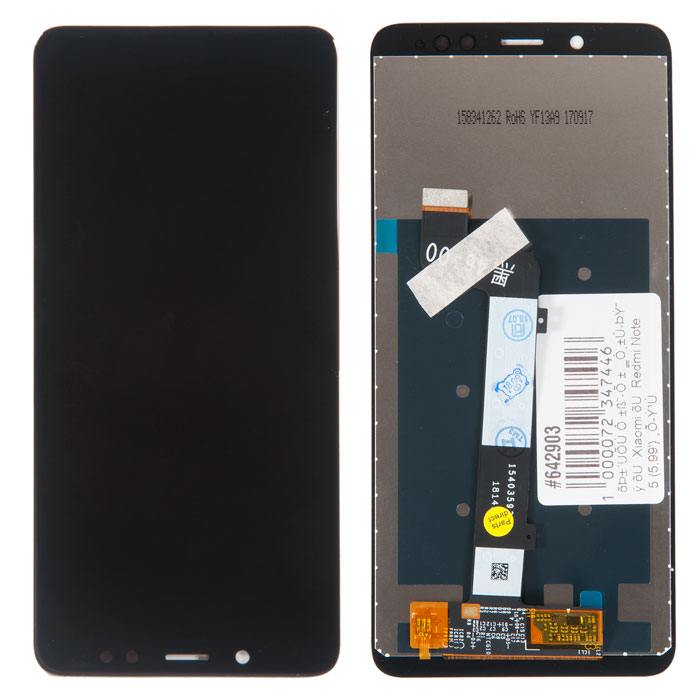 Дисплей в сборе с тачскрином Xiaomi для Xiaomi Redmi Note 5, черный, оригинал (642903)