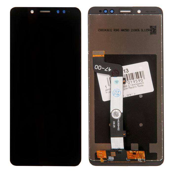 Дисплей в сборе с тачскрином Xiaomi для Xiaomi Redmi Note 5, черный, оригинал (821513)