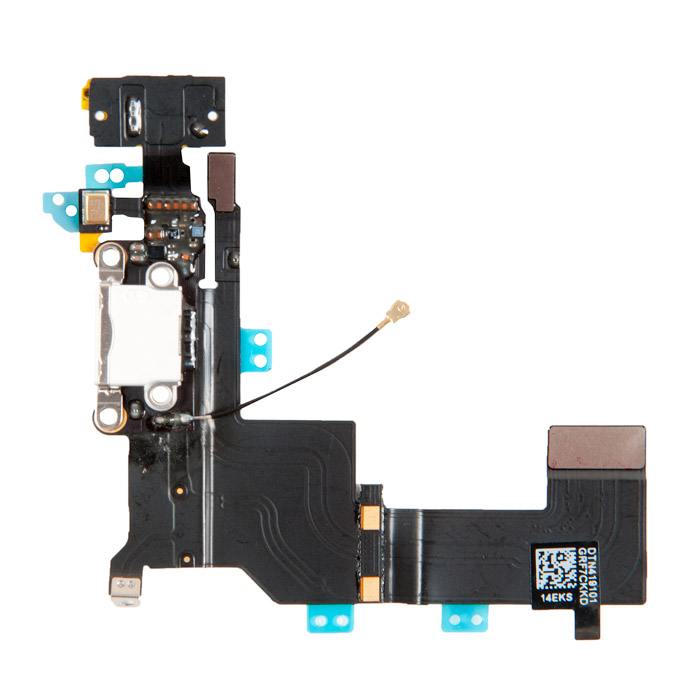 

Шлейф (плата) с разъемом зарядки Apple оригинал для Apple iPhone 5S, белый (685992)
