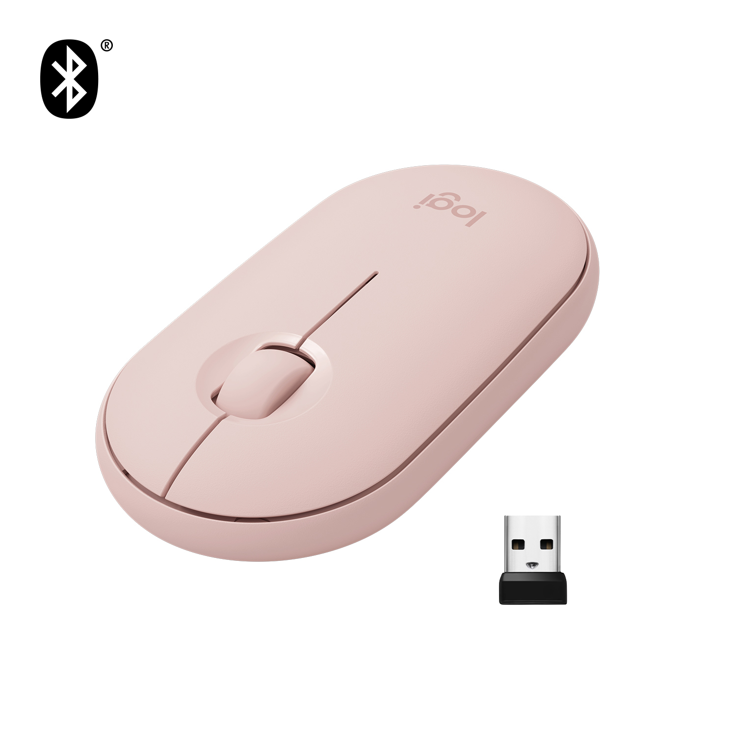 

Мышь беспроводная Logitech M350, 1000dpi, оптическая светодиодная, USB, розовый (910-006654), M350