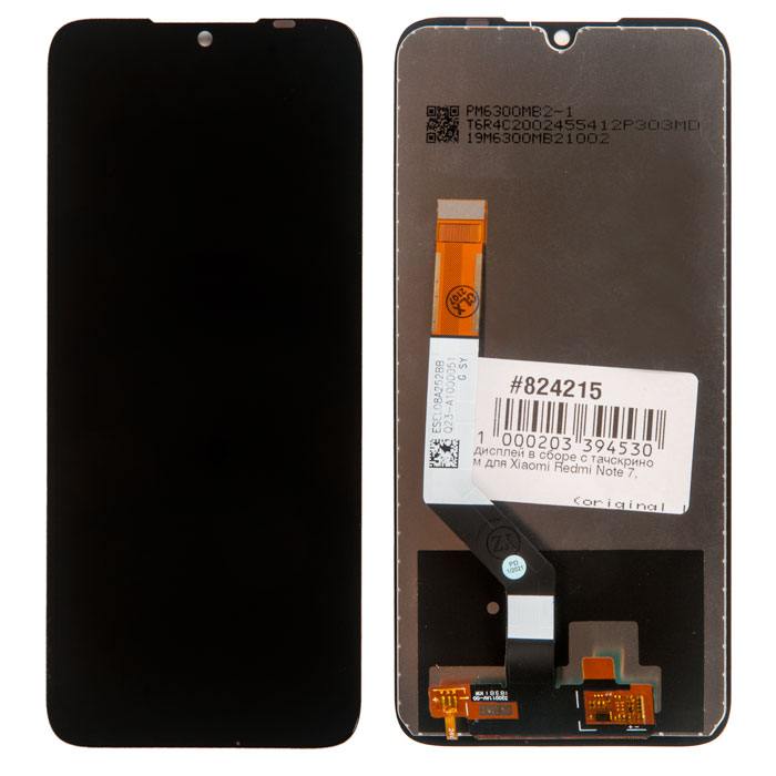 

Дисплей в сборе с тачскрином Xiaomi для Xiaomi Redmi Note 7, черный, оригинал (824215)