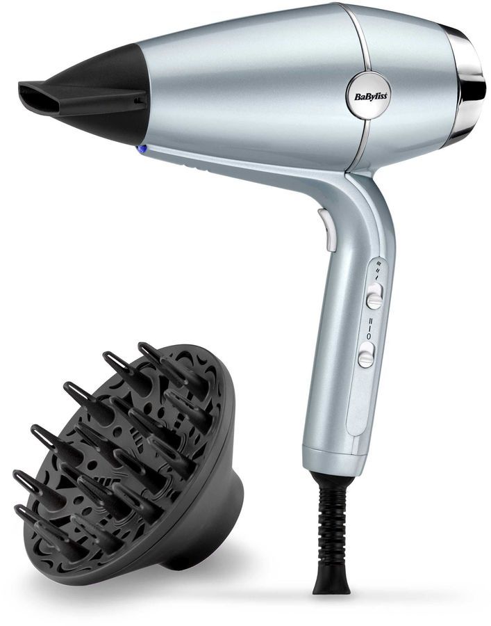 

Фен Babyliss D773DE 2.1 кВт, режимов: 3, насадок: 2, голубой, D773DE
