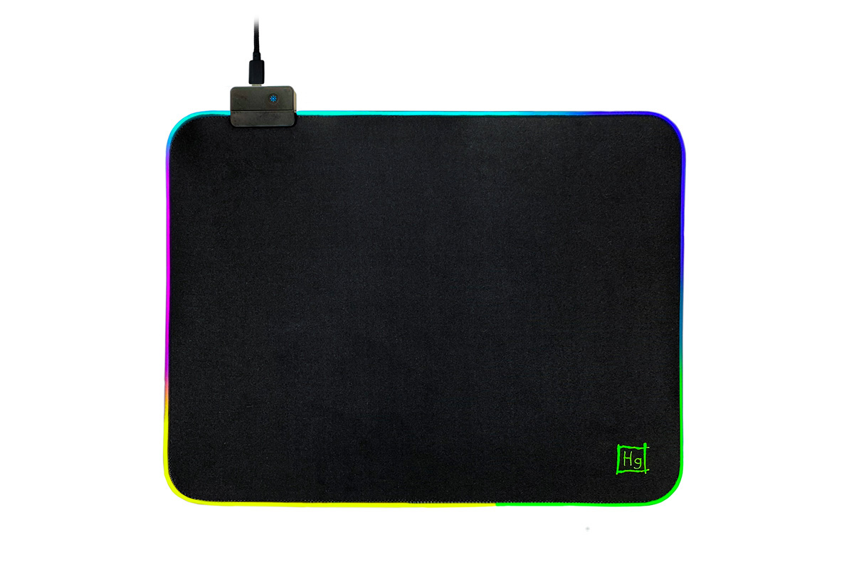 Коврик для мыши Harper P07, игровой, RGB, 300x400x3mm, зеленый,черный