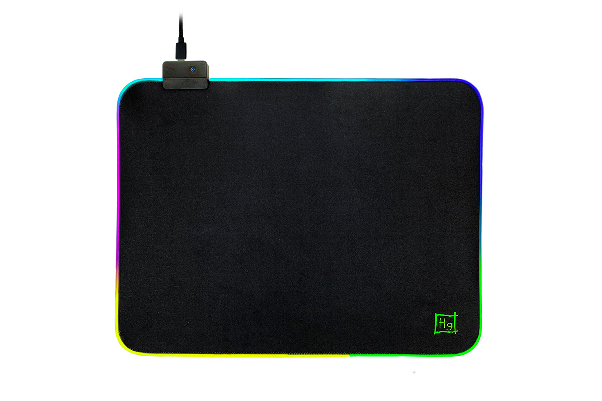 

Коврик для мыши Harper P07, игровой, RGB, 300x400x3mm, зеленый,черный, P07