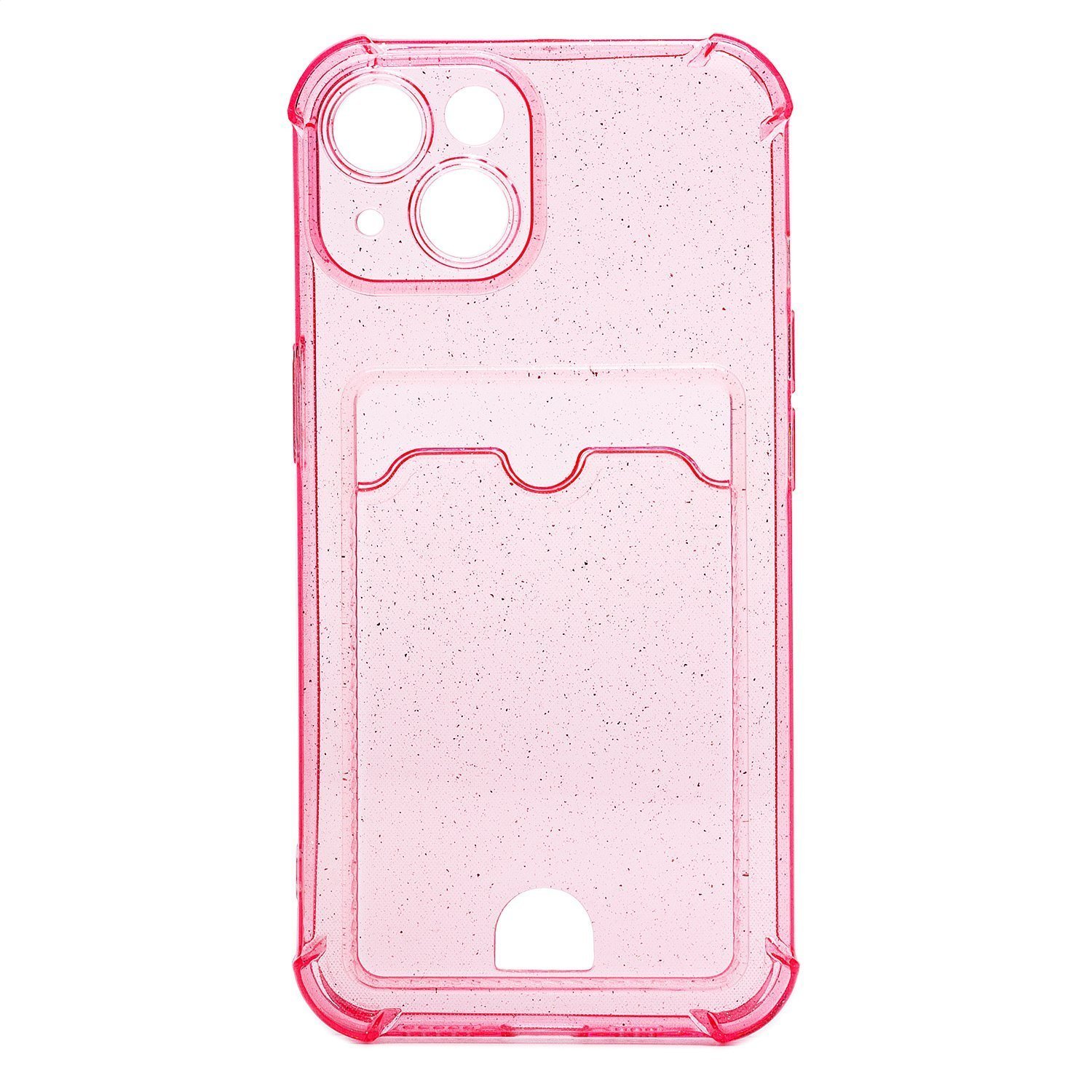 

Чехол-накладка SC300 с картхолдером для смартфона Apple iPhone 14, силикон, розовый (208006)