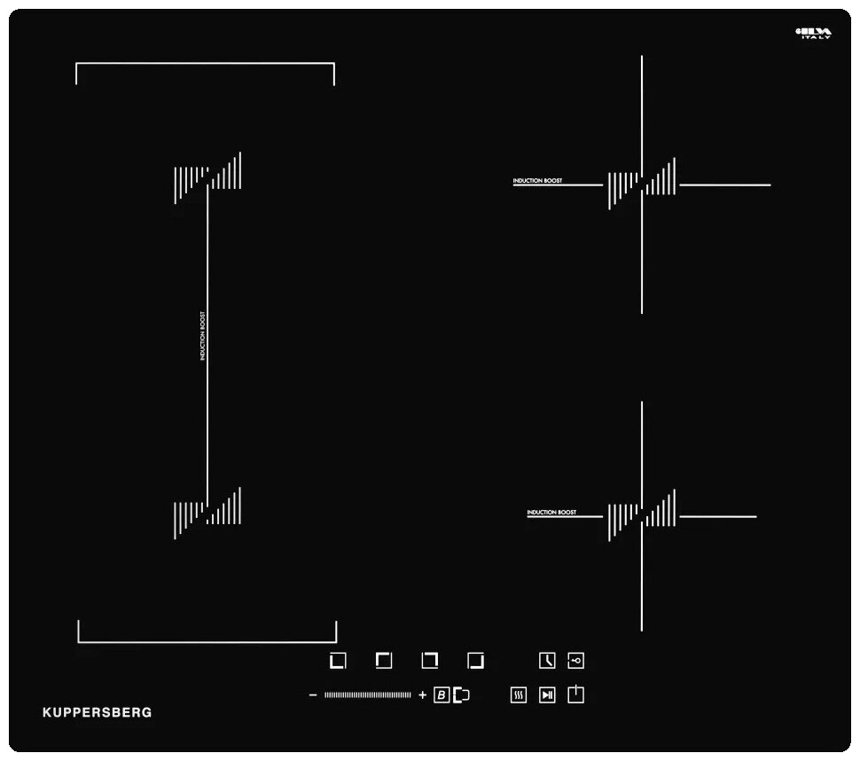 Индукционная варочная панель Kuppersberg ICS 617 4 конфорки, черный