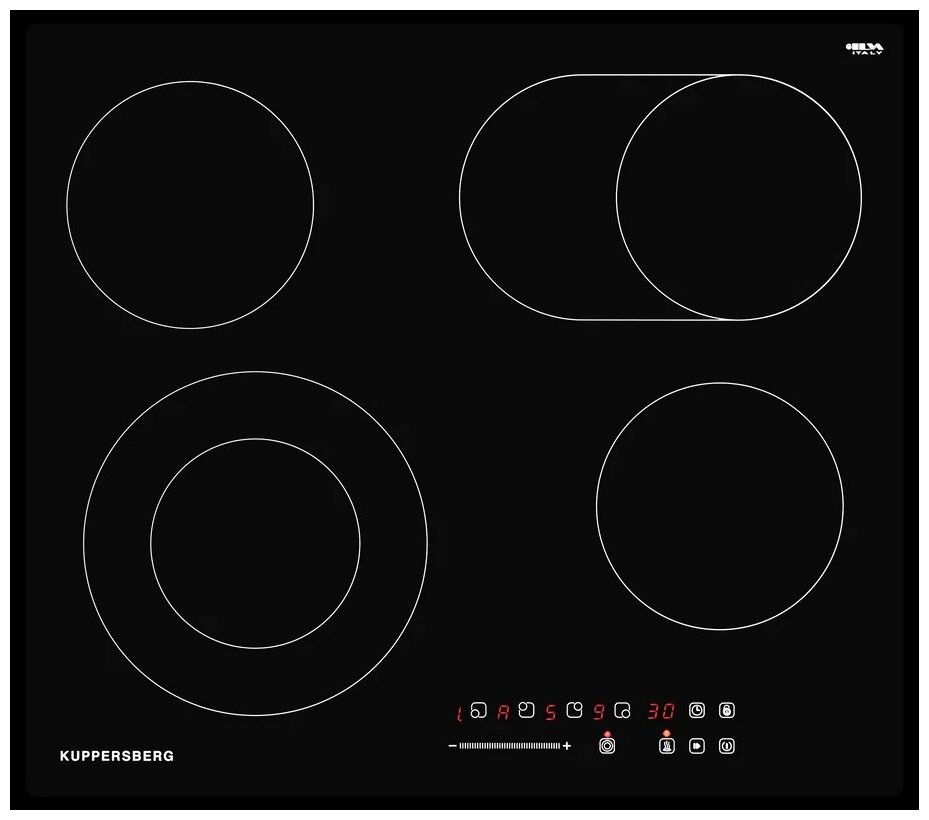 

Электрическая варочная панель Kuppersberg ECS 627, 4 конфорки, черный (ECS 627), Черная, ECS 627