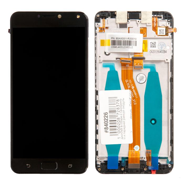 Дисплей в сборе с тачскрином и передней рамкой (модуль) для Asus ZenFone 4 Max (ZC554KL)