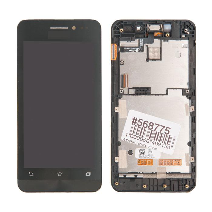

Дисплей в сборе с тачскрином и передней панелью для Asus ZenFone 4 (A450CG), черный (568775)