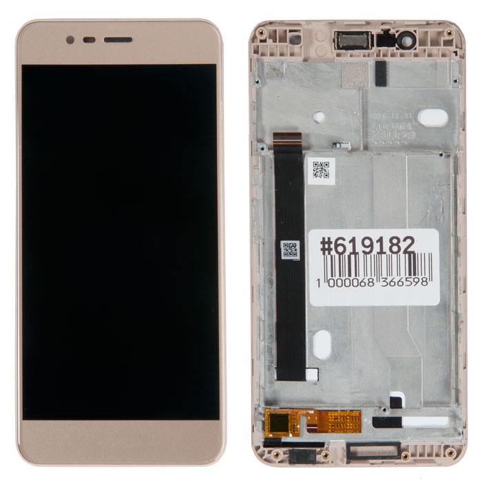 

Дисплей в сборе с тачскрином и передней панелью для Asus ZenFone 3 Max ZC520TL, золотой (619182)