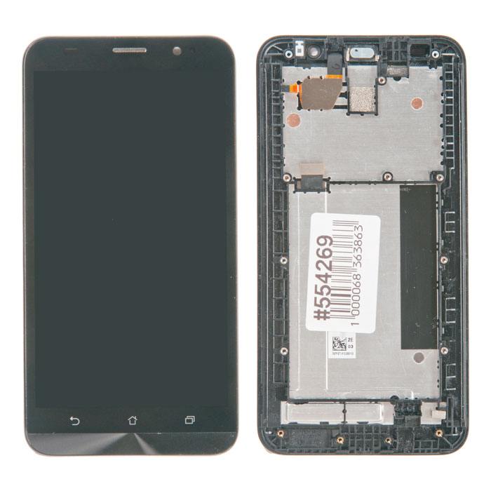 

Дисплей в сборе с тачскрином и передней панелью для Asus ZenFone 2 ZE551ML, черный (554269)