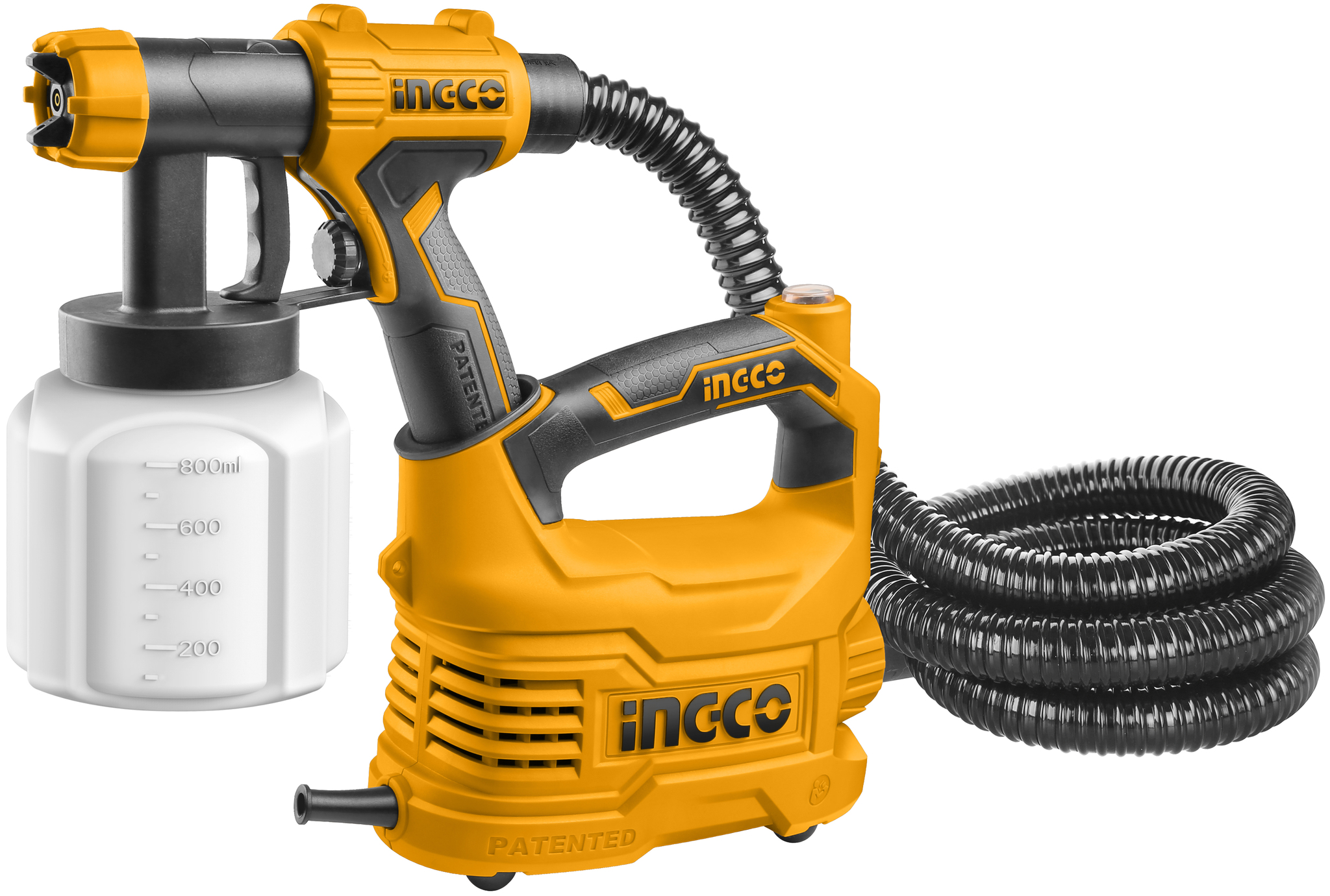 

Краскопульт Ingco SPG5008 INDUSTRIAL, сетевой, 500 Вт, максимальный расход материала 0.85л/мин, объем бачка 800 мл, 1.9 кг (SPG5008), SPG5008 INDUSTRIAL