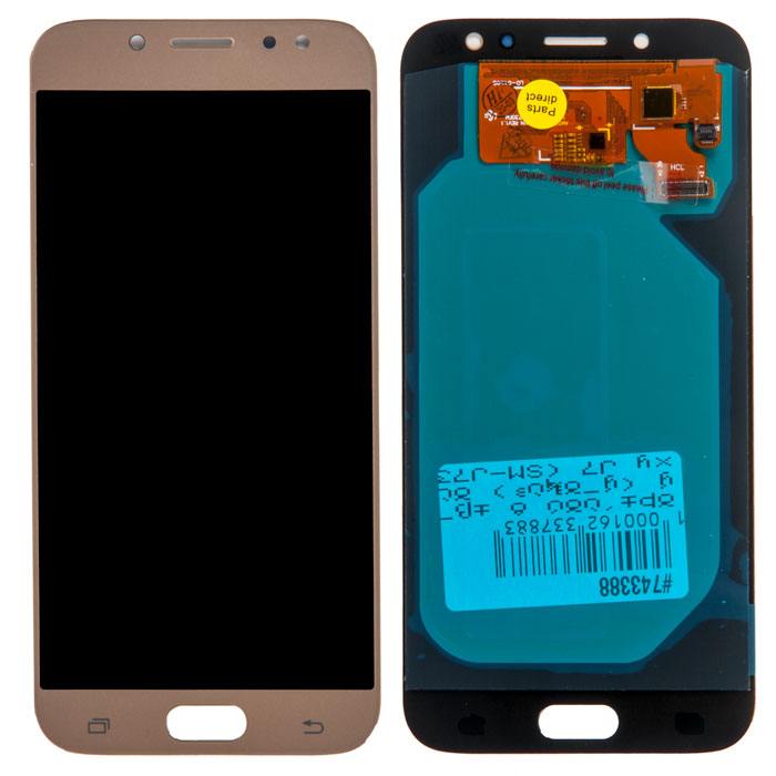 

Дисплей в сборе с тачскрином (модуль) для Samsung Galaxy J7 (SM-J730F) 2017, золотой, OLED (743388)