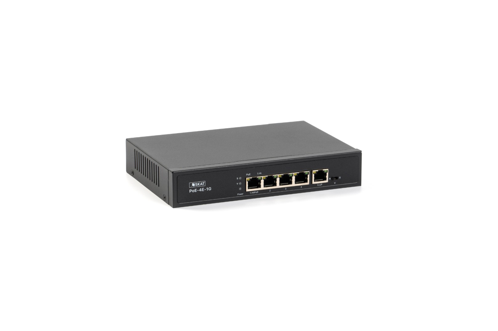 

Коммутатор Бастион SKAT PoE-4E-1G, кол-во портов: 4x100 Мбит/с, кол-во SFP/uplink: RJ-45 1x1 Гбит/с, PoE: 4x60 Вт (макс. 65 Вт) (4070), PoE-4E-1G