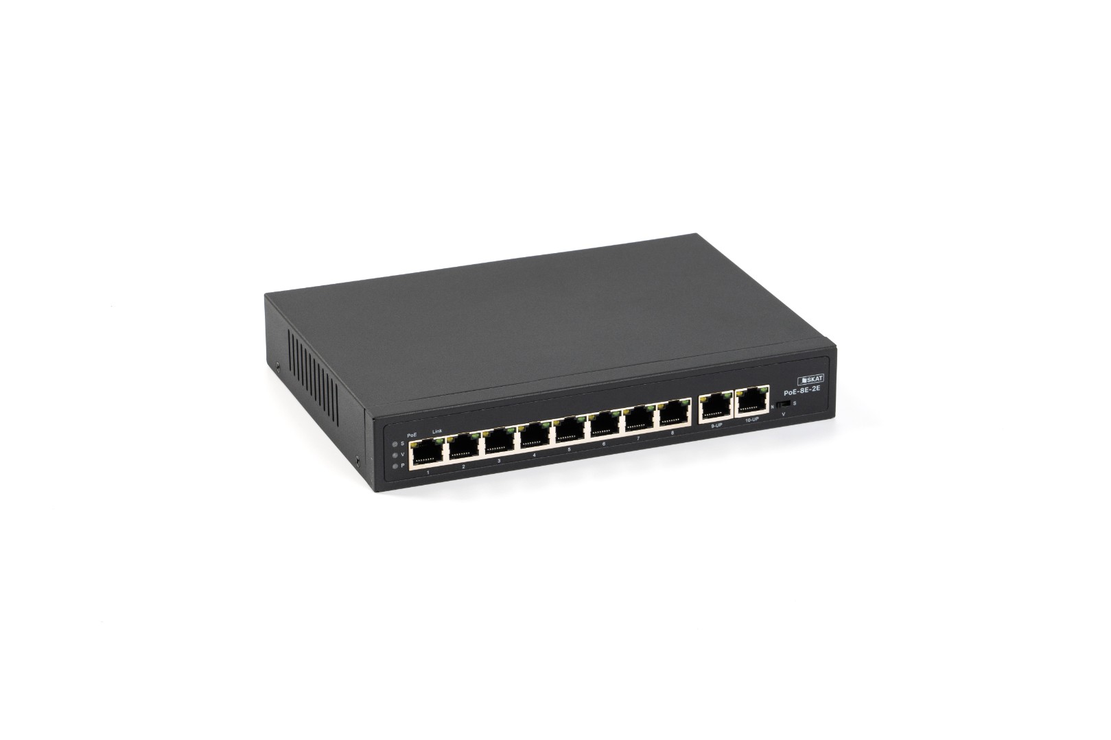 

Коммутатор Бастион SKAT PoE-8E-2E, кол-во портов: 8x100 Мбит/с, кол-во SFP/uplink: RJ-45 2x1 Гбит/с, PoE: 8x30 Вт (макс. 120 Вт) (4072), PoE-8E-2E