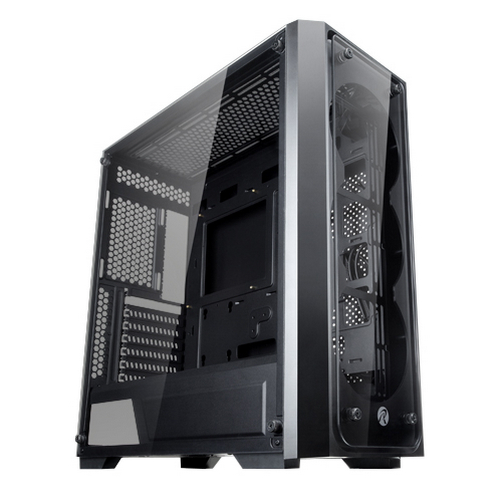 Корпус Raijintek PONOS TG, Midi-Tower, без БП, черный
