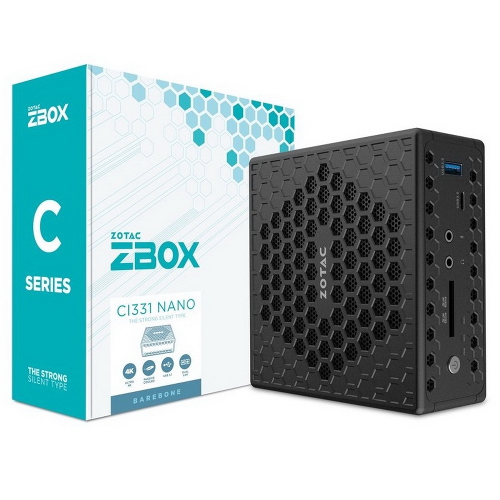 

Неттоп-платформа Zotac ZBOX C CI331 NANO, Intel Celeron N5100 1.1 ГГц 2xDDR4 SODIMM, 1x2.5" HDD/SSD, WiFi, BT, черный (ZBOX-CI331NANO-BE), CI331 NANO