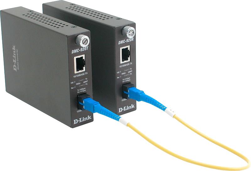 Медиаконвертер D-Link DMC-920R, RJ-45x100 Мбит/с, SCx100 Мбит/с