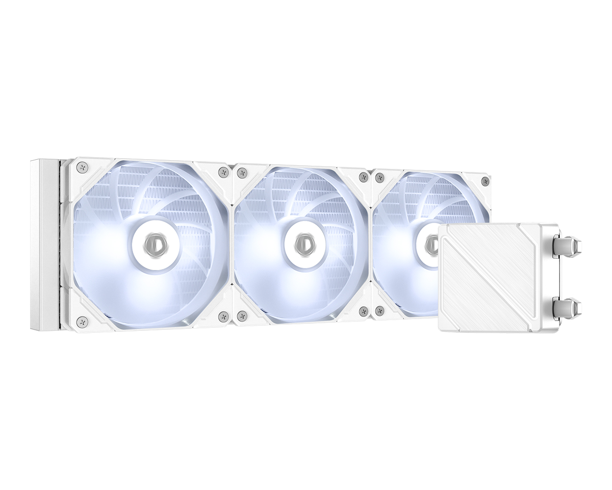 

Жидкостное охлаждение ID-COOLING DASHFLOW 360 BASIC WHITE для Socket 115x/2066/2011/2011-3/1200/1700/1851/AM5/AM4, 350 Вт, 3x120 мм, white LED, белый (ID-CPU-DASHFLOW360-BASIC-WHITE), DASHFLOW 360 BASIC WHITE