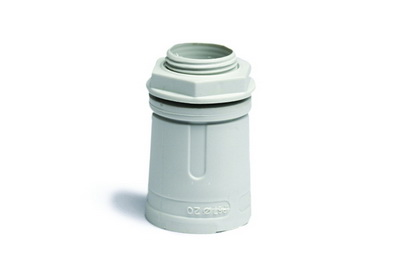 Муфта труба-коробка ⌀3.2 см/⌀3.2 см, полипропилен, cветло-серый, DKC (50232)