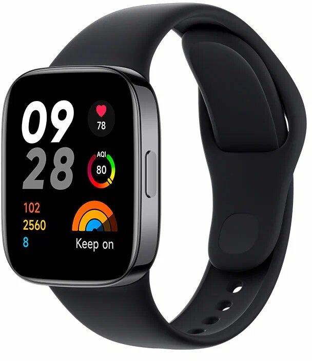

Смарт-часы Xiaomi Redmi Watch 3, 1.75" Amoled, черный (BHR6851GL), Redmi Watch 3