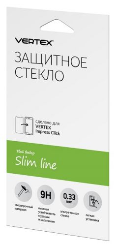 Защитное стекло VERTEX для экрана смартфона Vertex Impress Click FullScreen поверхность глянцевая 2D SLTCLK 205₽