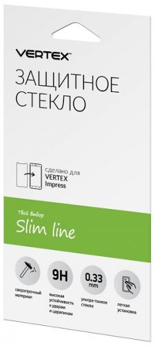 

Защитное стекло VERTEX для экрана смартфона Vertex Impress Vega, FullScreen, поверхность глянцевая, 2D (SLTVEG)