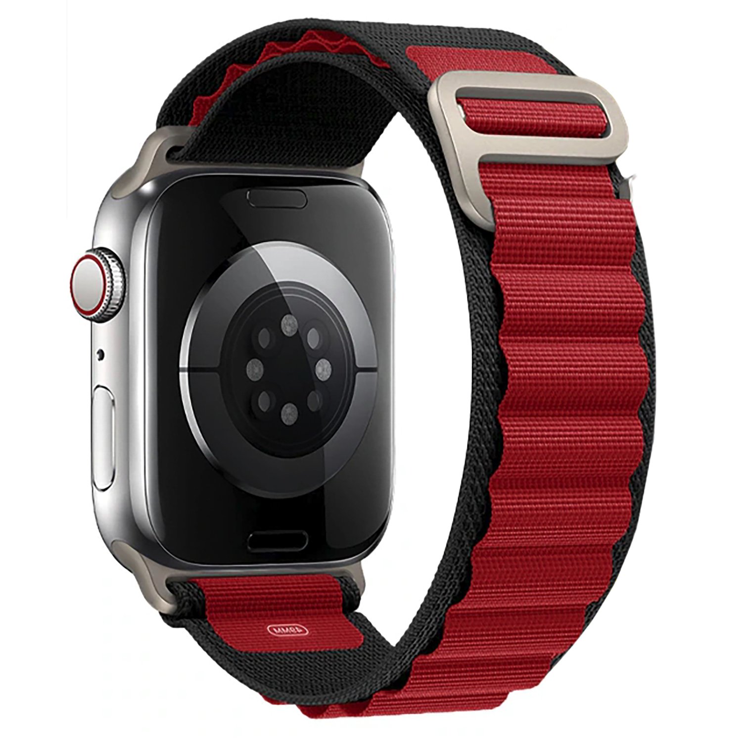 Ремешок для Apple Watch 38-41 мм, черный/красный