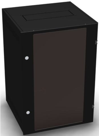 Шкаф телекоммуникационный напольный 24U 800x800 мм, стекло/металл, черный, разобраный (4 места), NT BASIC MG 24-88 B