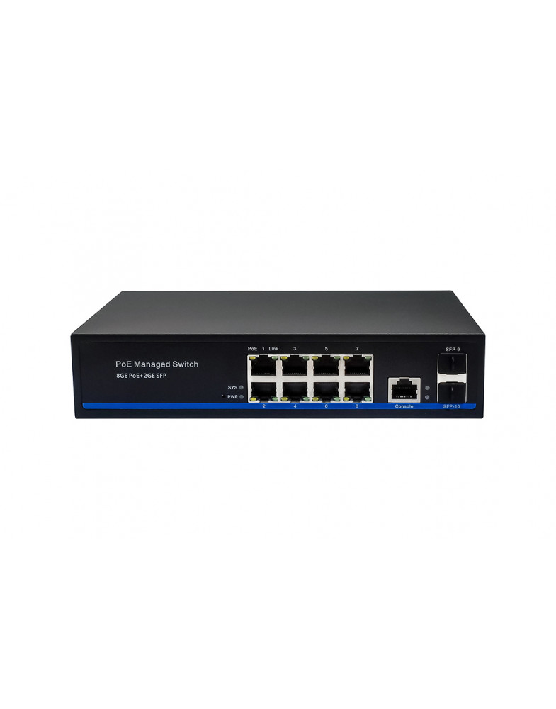 

Коммутатор NST NS-SW-8G2G-PL, управляемый, кол-во портов: 8x1 Гбит/с, кол-во SFP/uplink: SFP 2x1 Гбит/с, PoE: 8x30 Вт (макс. 150 Вт), NS-SW-8G2G-PL