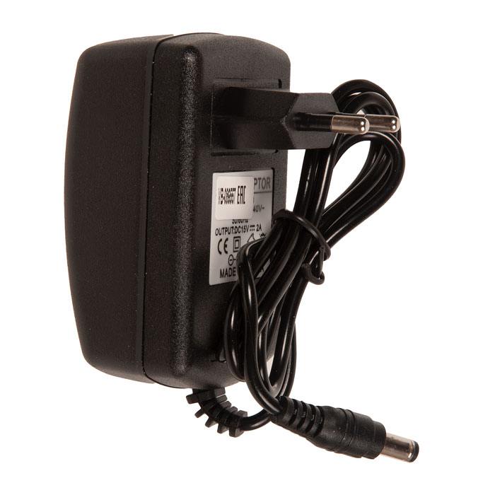 

Блок питания, 15V/2A/30W для устройств с разъемом 5.5x2.1мм, черный (931493), 0