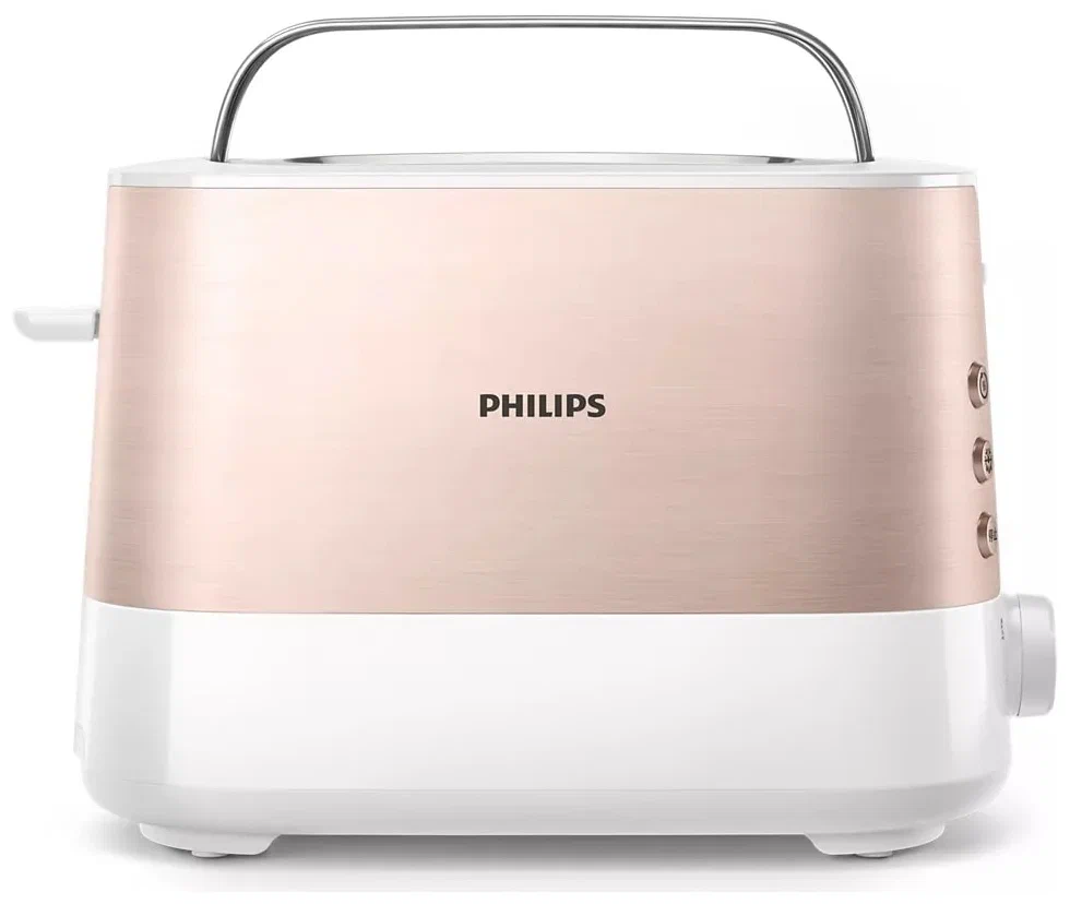 Тостер Philips HD2637/10, розовое золото металлик / белый, 1180969 купить в  Барнауле в интернет-магазине e2e4