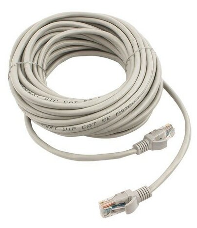 

Патч-корд UTP кат.5e, 10 м, RJ45-RJ45, серый, CCA, Bion (BPC-U5E101-10M)