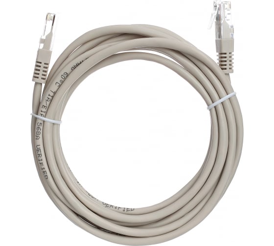 Патч-корд UTP кат.5e, 3 м, RJ45-RJ45, серый, Aopen/Qust (ANP511_3M)